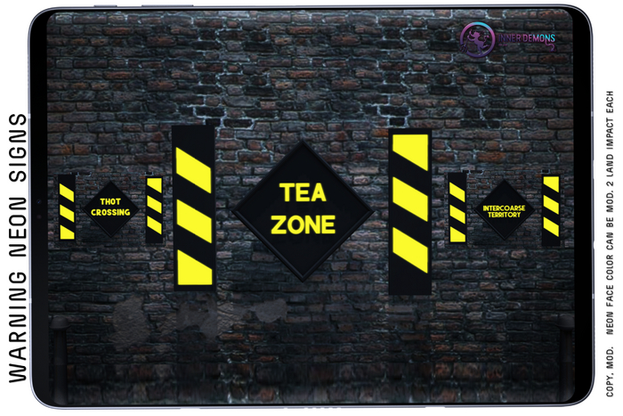 {ID} Warning Neon Signs FATPACK