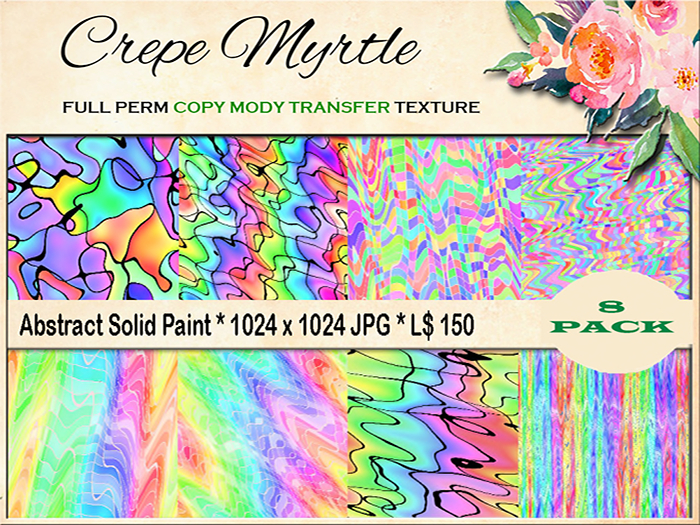 Crepe Myrtle Abstract Solid Paint WallPaper