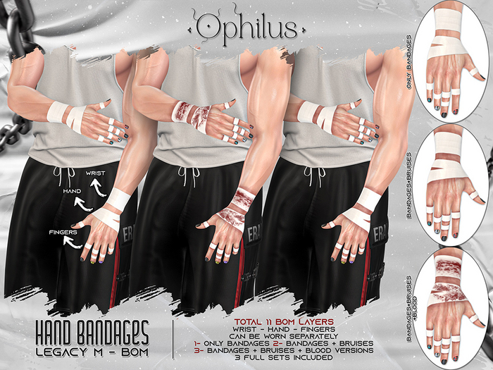 - Ophilus - Hand Bandages (Legacy M - Bom)
