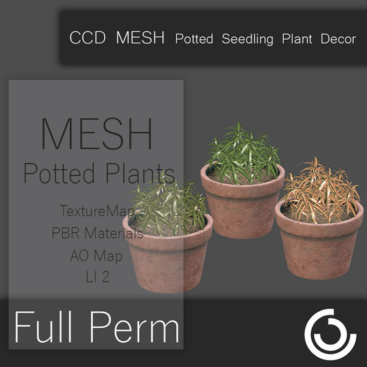 MESH Potted Seedling Plant Decor