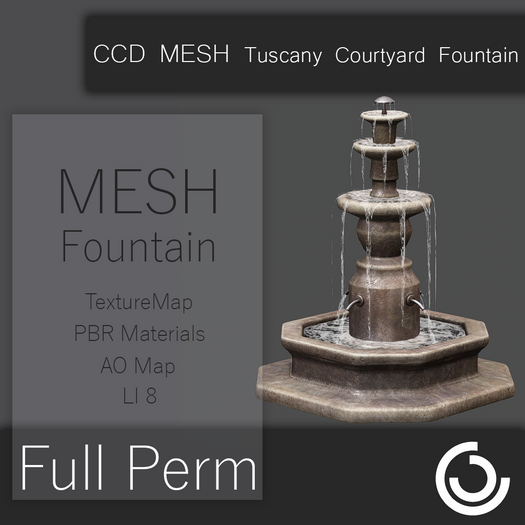 MESH Tuscany Courtyard Fountain