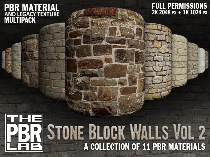 The PBR Lab - Stone Block Walls Vol 2 Multipack