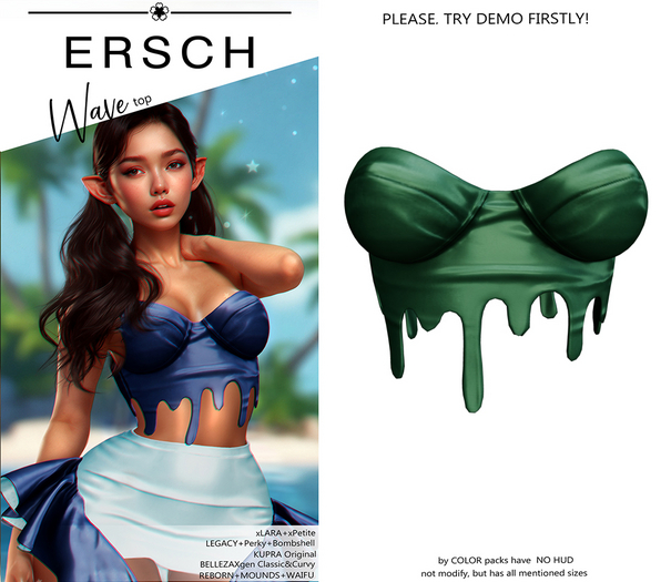 ERSCH - Wave Top -green-
