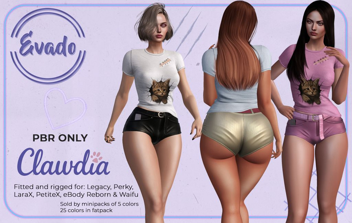 EVADO - Clawdia Top (FATPACK)