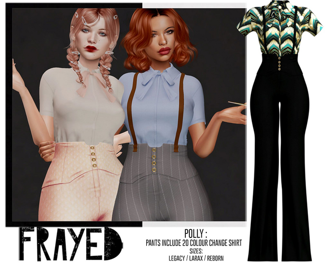 Frayed - Polly - Black