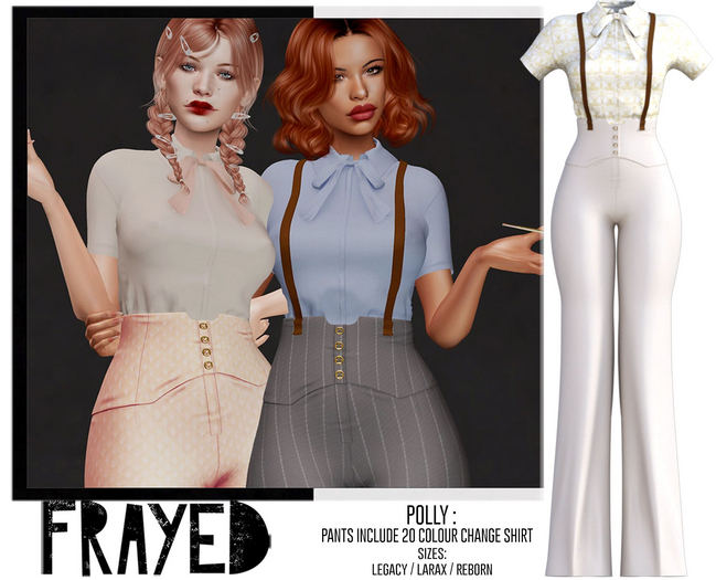Frayed - Polly - Cream