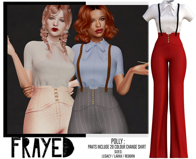 Frayed - Polly - Red