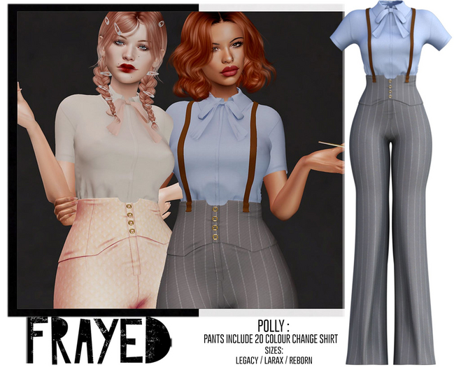 Frayed - Polly - Grey