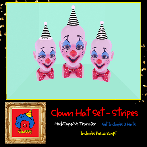 Clussy + Clown Hat Set - Stripes {ADD To Unpack} +