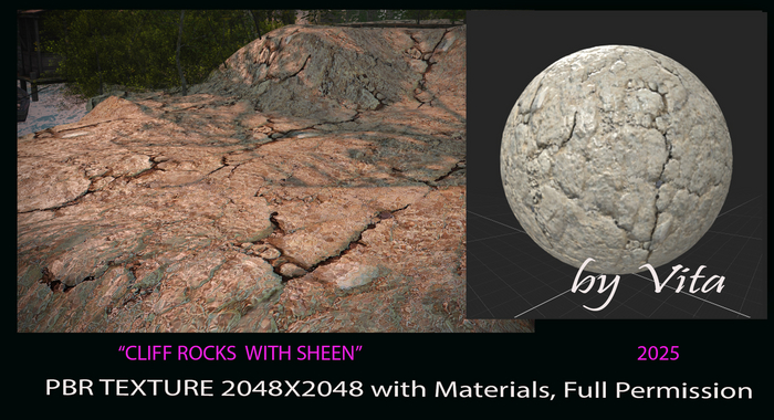 Vita's PBR Texture - CLIFF ROCKS WITH SHEEN
