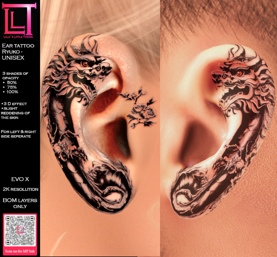 Ear tattoo Ryuko EVO X *LLT*