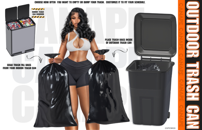 [Canape] Interactive Outdoor Trash Can - BLACK