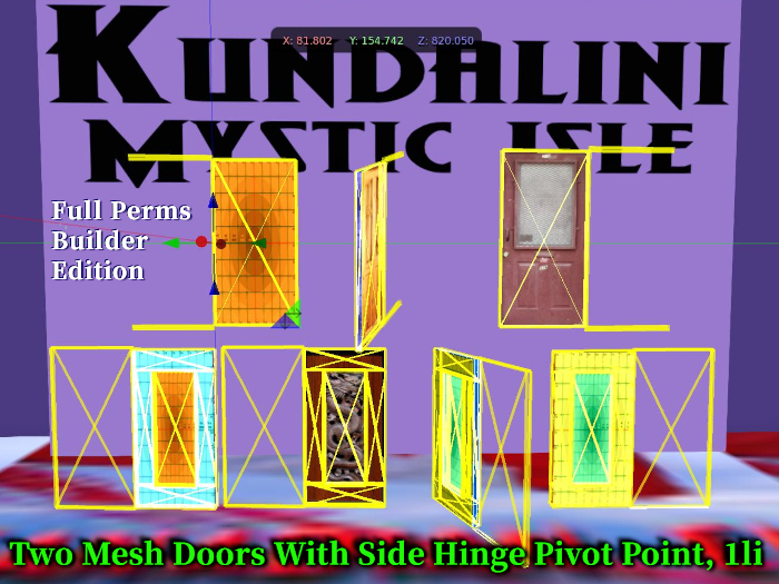 Two Mesh Doors with Side Hinge Pivot Point. Full Perms