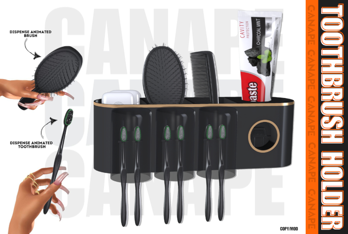 [Canape] Toothbrush Holder - BLACK