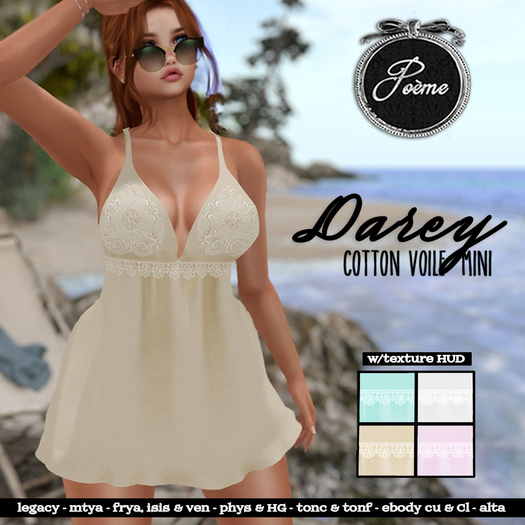 {Poeme} Darcy Cotton Voile Mini w/HUD