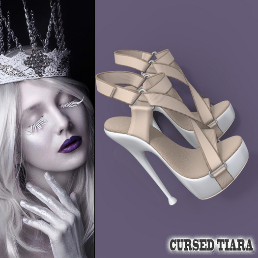 Beige Strap Heels LARAX