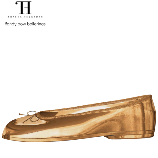 Thalia Heckroth - Randy bow ballerinas GOLD