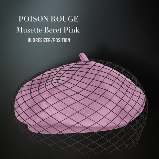 POISON ROUGE Musette Beret Pink