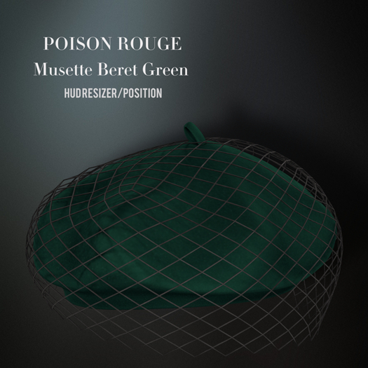POISON ROUGE Musette Beret Green