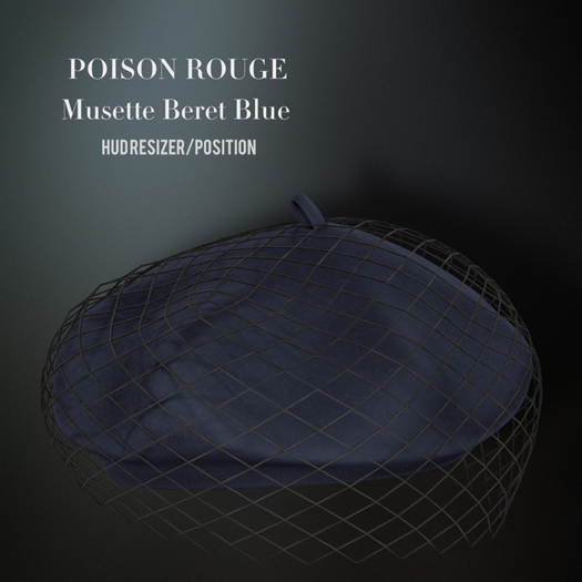 POISON ROUGE Musette Beret Blue