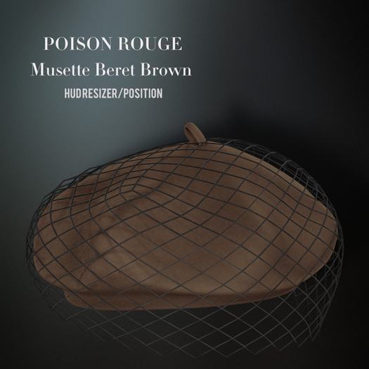 POISON ROUGE Musette Beret Brown