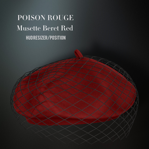 POISON ROUGE Musette Beret Red