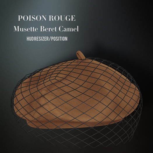 POISON ROUGE Musette Beret Camel