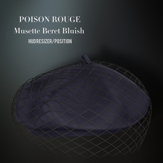 POISON ROUGE Musette Beret Bluish