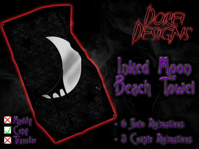 .:DD:. Inked Moon Beach Towel