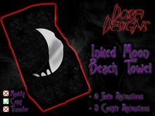 .:DD:. Inked Moon Beach Towel