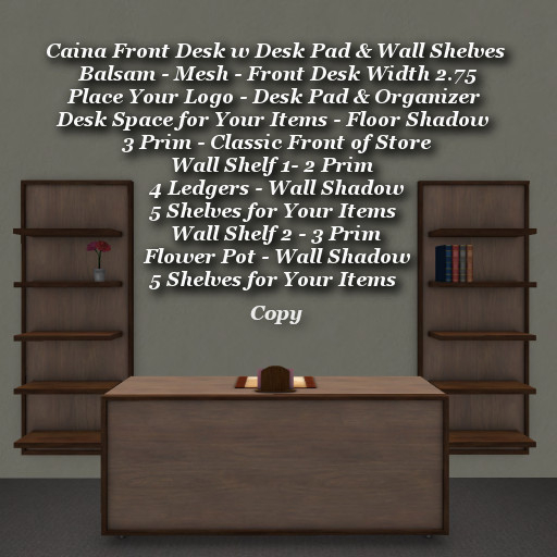 Caina Front Desk Set w Desk Pad Balsam1