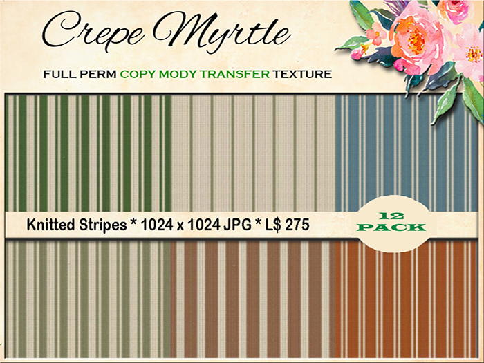 Crepe Myrtle Knitted Stripes
