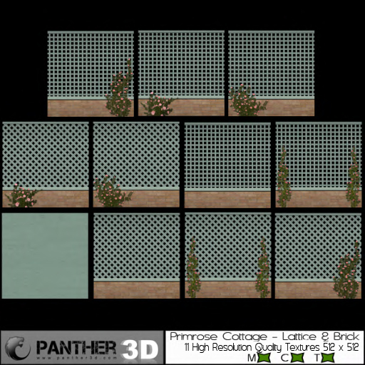P3D Primrose Cottage - Lattice & Brick