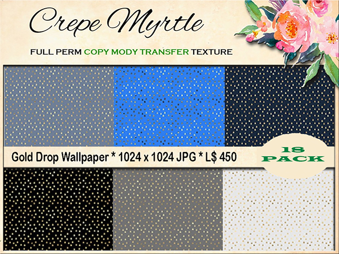 Crepe Myrtle Gold Drop Wallpaper