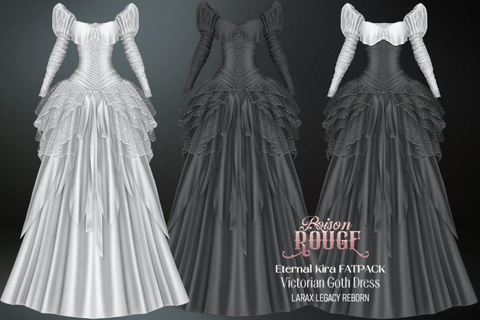 POISON ROUGE "Eternal Kira" Victorian Goth Dress FATPACK