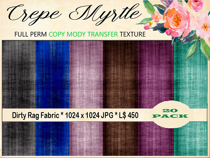 Crepe Myrtle Dirty Rag Fabric