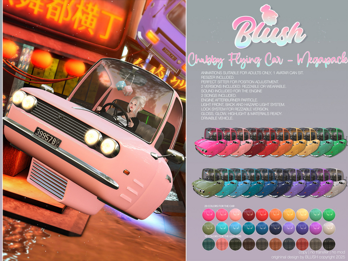 BLUSH - Chubby Cutie Flying Car - Megapack