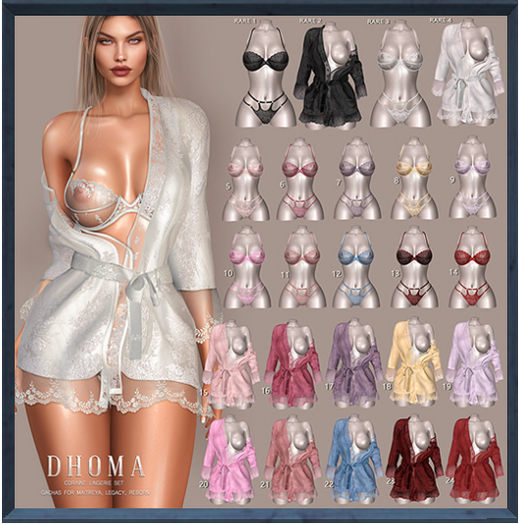 1. Dhoma - Corinne Lingerie Black M. Lara RARE