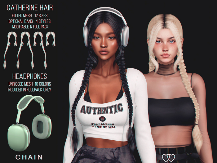 CHAIN - Catherine Hair - Browns & Reds