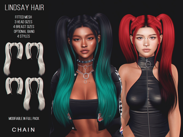 CHAIN - Lindsay Hair - Browns & Reds