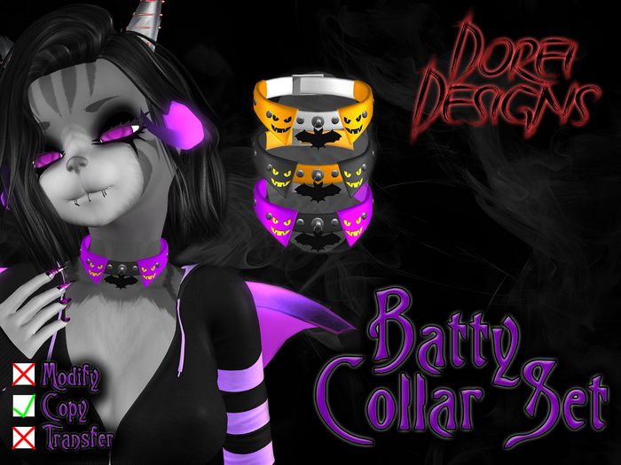 .:DD:. BATTY COLLAR SET