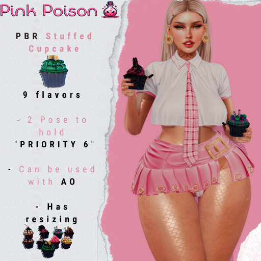 Pink Poison -  PBR Stuffed Cupcake 9