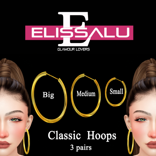 Classic Hoops 3 pairs Earrings-In world Store it's Free 