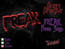.:DD:. FREAK Neon Sign