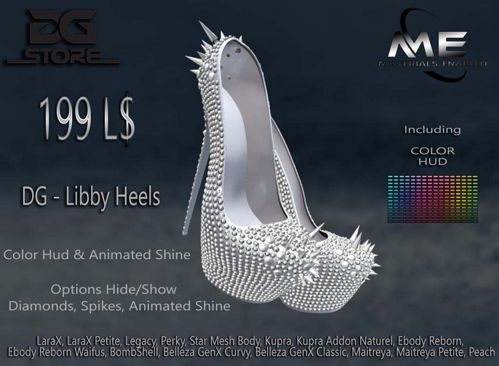 DG - Libby Heels & Color Hud & Animated Shine - DEMO - DEMO