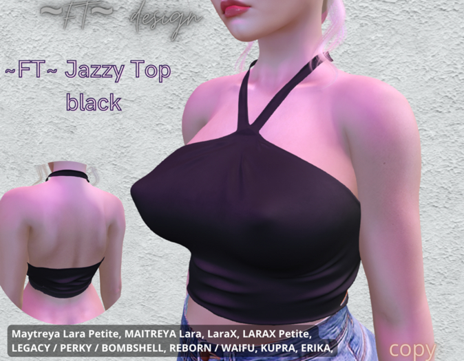 ~FT~ Jazzy  top black 