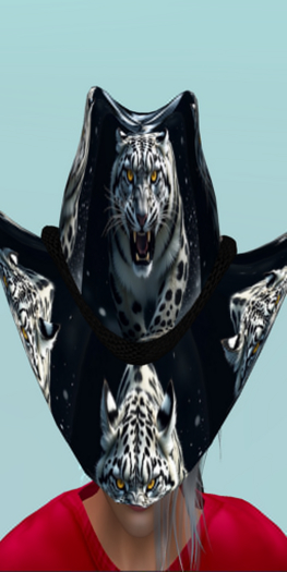 Snow Leopard Watch Out Cowboy Hat 1.0