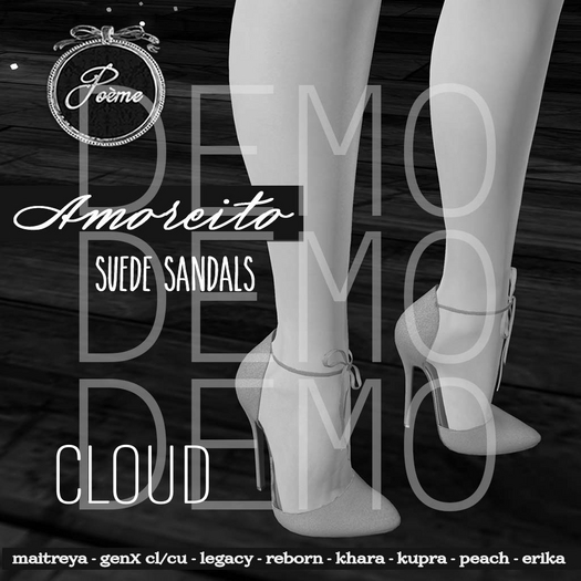 {Poeme} DEMO Amorcito Suede Sandals
