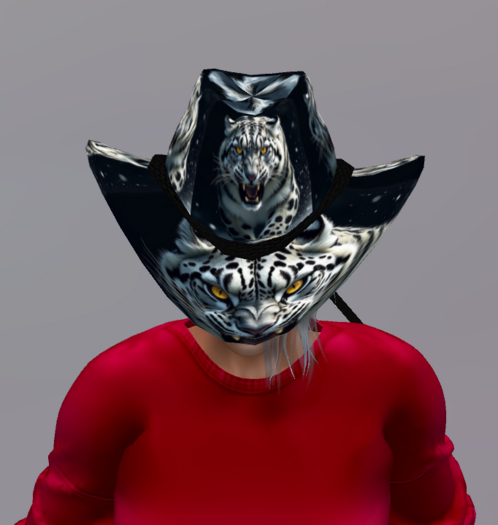 Snow Leopard Watch Out Cowboy Hat 2.0