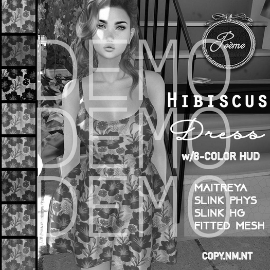 {Poeme} DEMO Sweet Hibiscus Dress with 8-Texture HUD